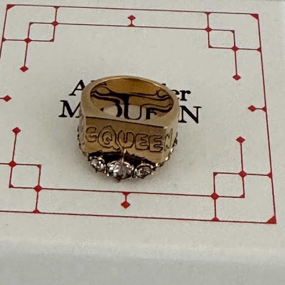 Alexander McQueen McQueen Graffiti crystal-embellished ring - Picture 8 of 14